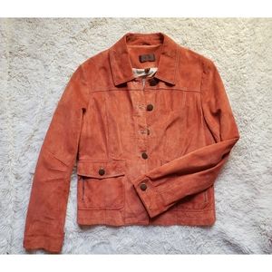 90's Danier Leather Jacket Orange